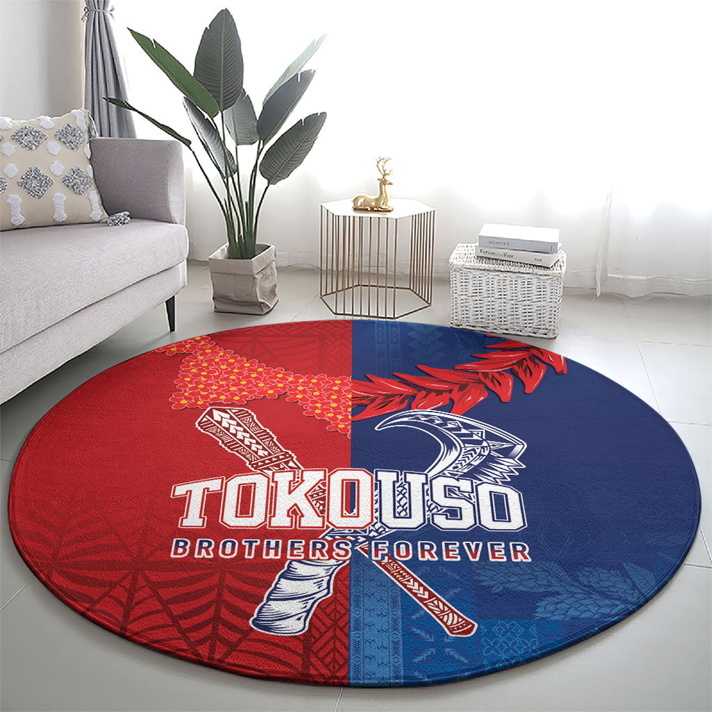 TokoUso Tonga and Samoa Round Carpet Warriors War Clubs LT7 - Polynesian Pride