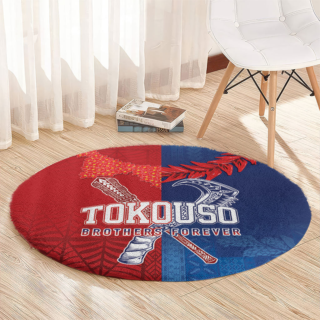 TokoUso Tonga and Samoa Round Carpet Warriors War Clubs LT7 - Polynesian Pride