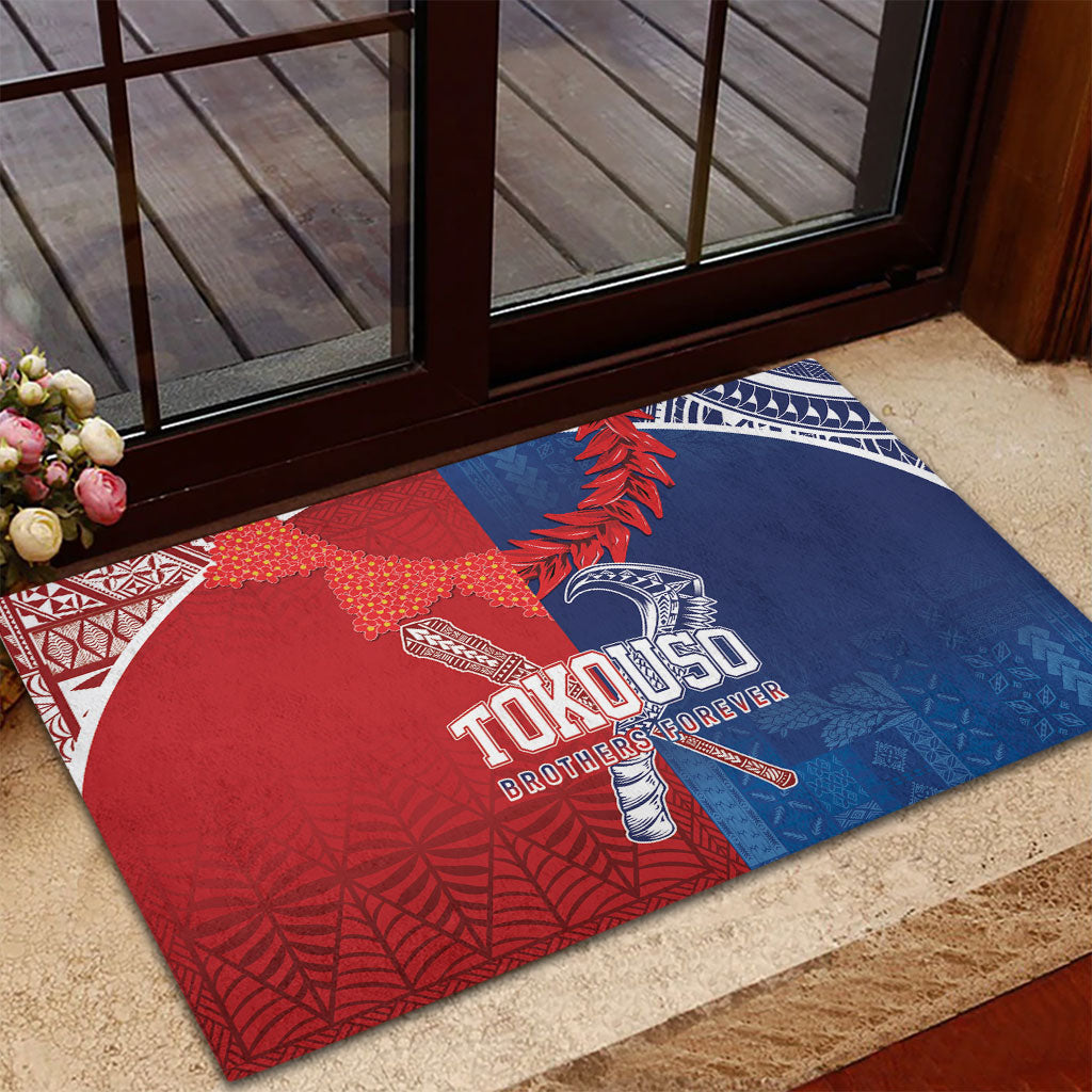 TokoUso Tonga and Samoa Rubber Doormat Warriors War Clubs LT7 - Polynesian Pride