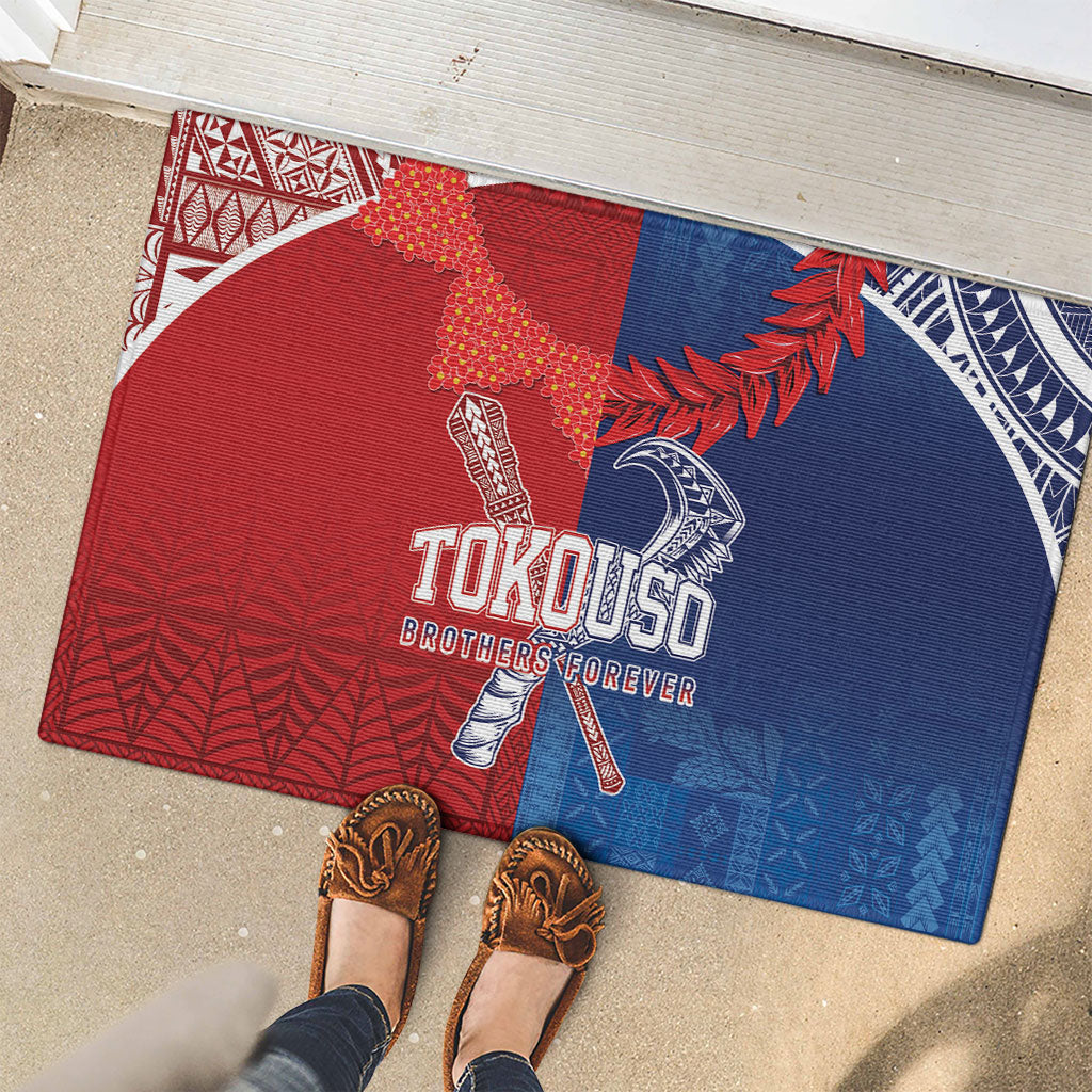 TokoUso Tonga and Samoa Rubber Doormat Warriors War Clubs LT7 - Polynesian Pride