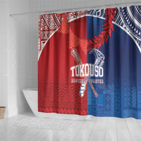 TokoUso Tonga and Samoa Shower Curtain Warriors War Clubs LT7 - Polynesian Pride