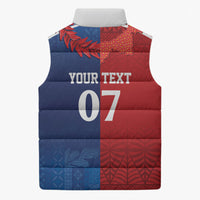 TokoUso Custom Tonga and Samoa Sleeveless Puffer Jacket Warriors War Clubs LT7 - Polynesian Pride