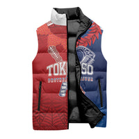 TokoUso Custom Tonga and Samoa Sleeveless Puffer Jacket Warriors War Clubs LT7 - Polynesian Pride