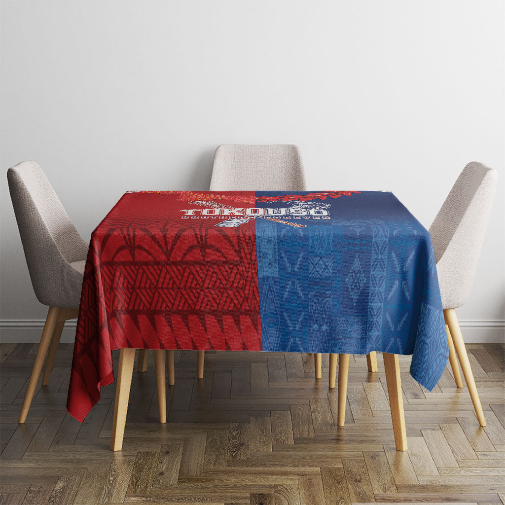 TokoUso Tonga and Samoa Tablecloth Warriors War Clubs