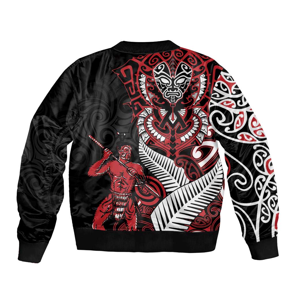 Aotearoa Toitu Te Tiriti Bomber Jacket Whakairo Wheku