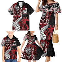 Aotearoa Toitu Te Tiriti Family Matching Mermaid Dress and Hawaiian Shirt Whakairo Wheku LT7 - Polynesian Pride