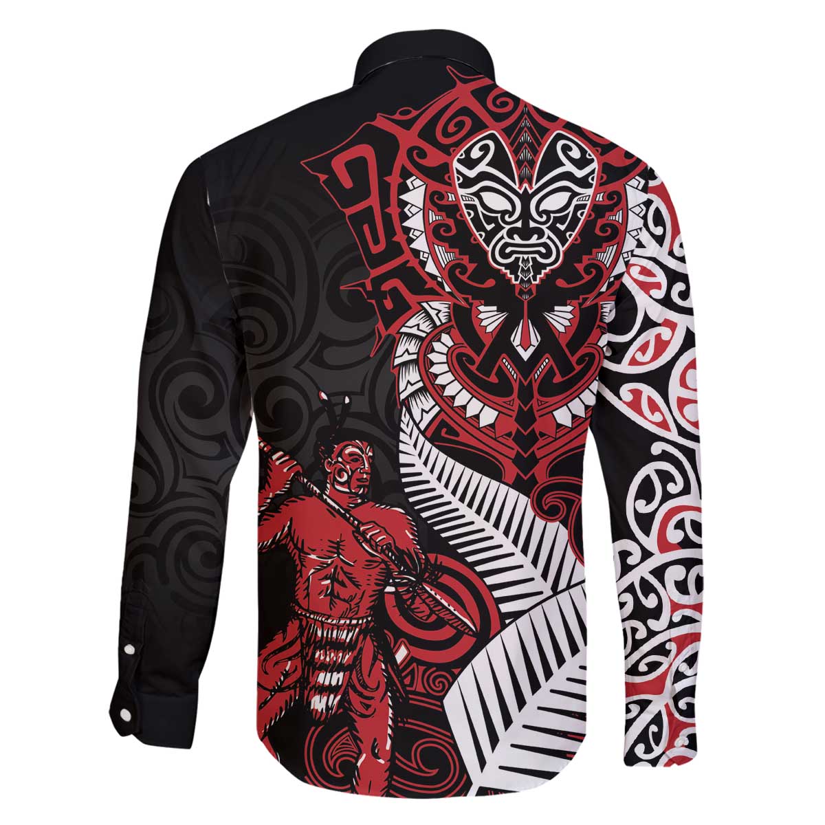 Aotearoa Toitu Te Tiriti Family Matching Off The Shoulder Long Sleeve Dress and Hawaiian Shirt Whakairo Wheku LT7 - Polynesian Pride