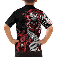 Aotearoa Toitu Te Tiriti Family Matching Summer Maxi Dress and Hawaiian Shirt Whakairo Wheku LT7 - Polynesian Pride