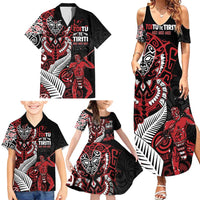 Aotearoa Toitu Te Tiriti Family Matching Summer Maxi Dress and Hawaiian Shirt Whakairo Wheku LT7 - Polynesian Pride