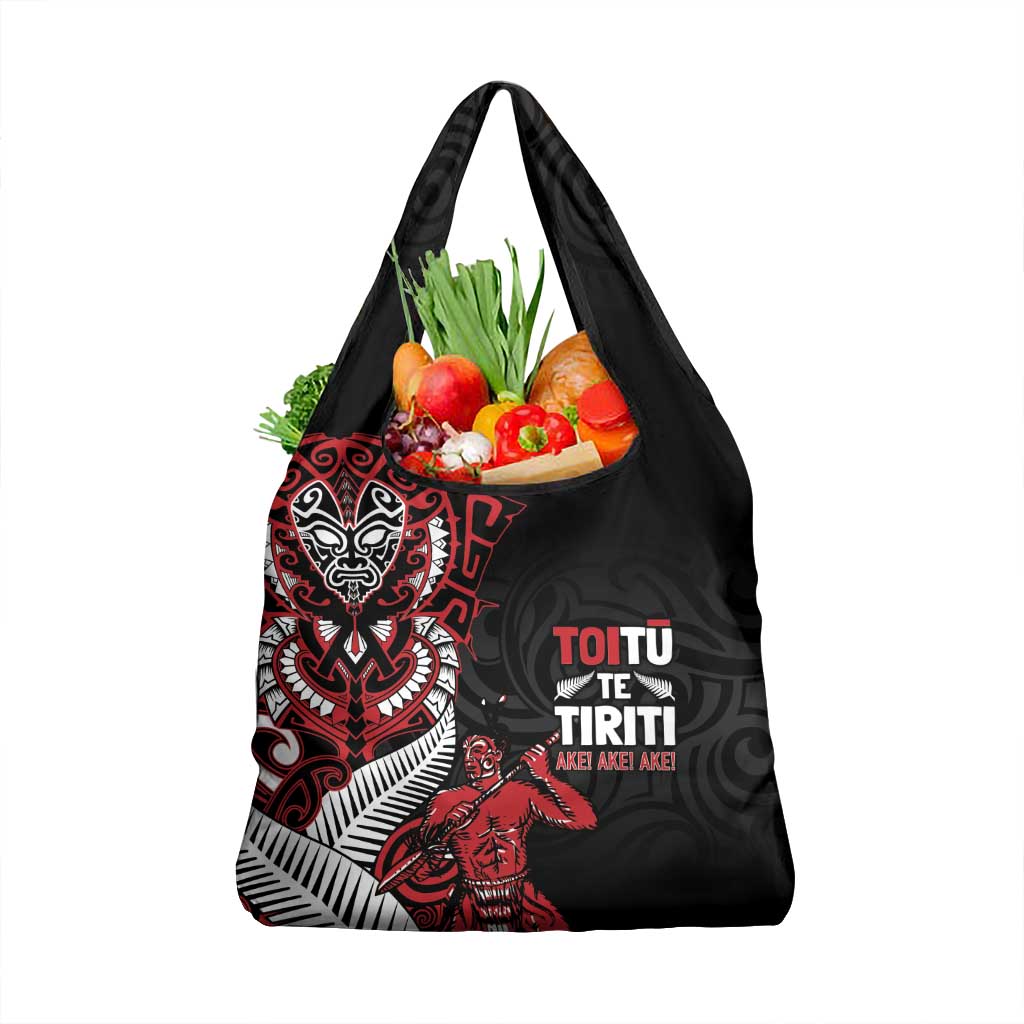 Aotearoa Toitu Te Tiriti Grocery Bag Whakairo Wheku LT7 1-pack One Size Black - Polynesian Pride