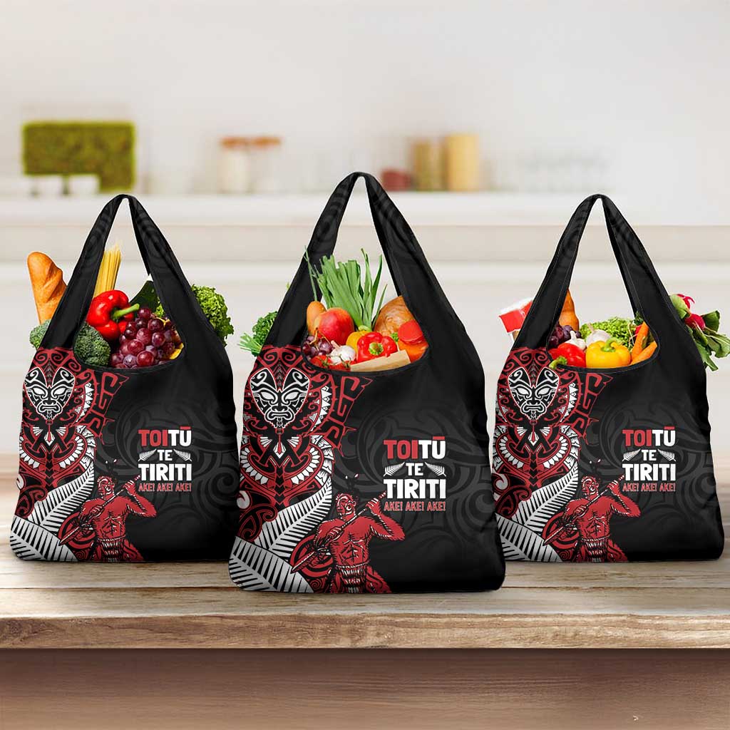 Aotearoa Toitu Te Tiriti Grocery Bag Whakairo Wheku LT7 3-pack One Size Black - Polynesian Pride