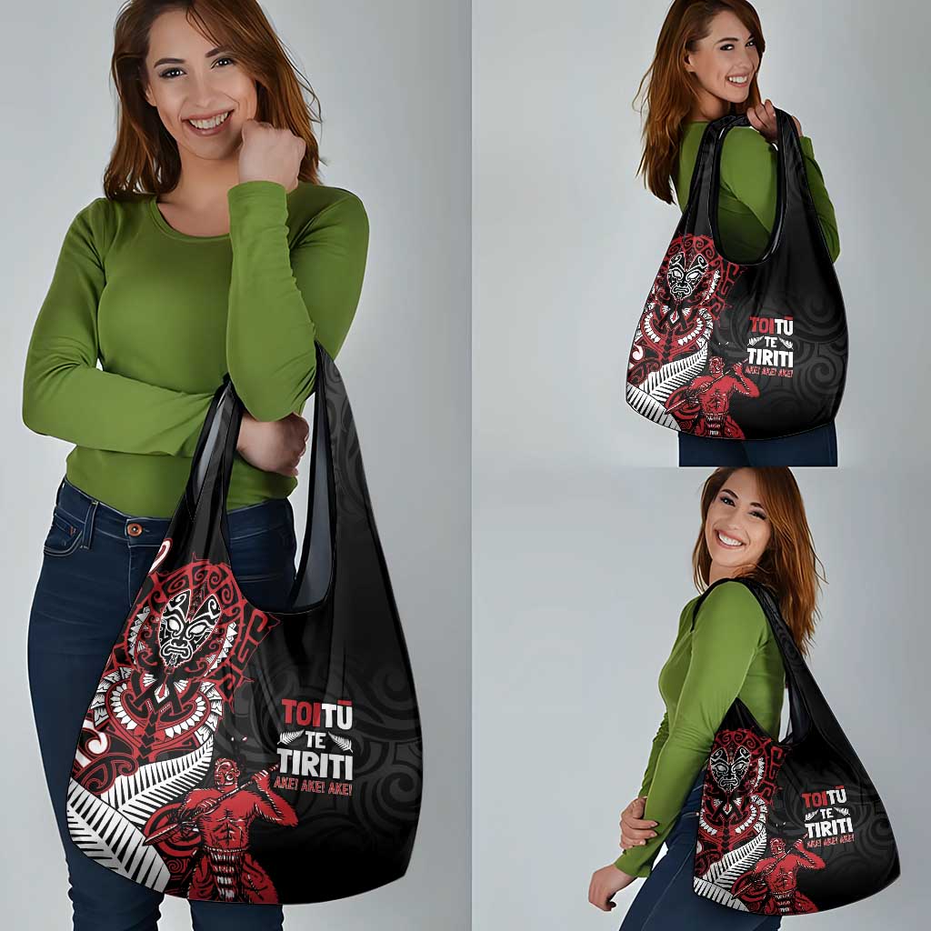 Aotearoa Toitu Te Tiriti Grocery Bag Whakairo Wheku LT7 - Polynesian Pride