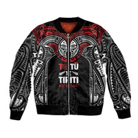 Aotearoa Maori Personalized Bomber Jacket Toitu Te Tiriti Ake! Ake! Ake!