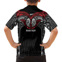 Aotearoa Maori Personalized Family Matching Off The Shoulder Long Sleeve Dress and Hawaiian Shirt Toitu Te Tiriti Ake! Ake! Ake! LT7 - Polynesian Pride