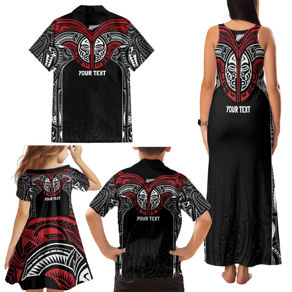 Aotearoa Maori Personalized Family Matching Tank Maxi Dress and Hawaiian Shirt Toitu Te Tiriti Ake! Ake! Ake! LT7 - Polynesian Pride