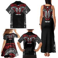 Aotearoa Maori Personalized Family Matching Tank Maxi Dress and Hawaiian Shirt Toitu Te Tiriti Ake! Ake! Ake! LT7 - Polynesian Pride