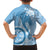 Micronesia FSM Family Matching Off The Shoulder Long Sleeve Dress and Hawaiian Shirt Shark and Manta Classic Style