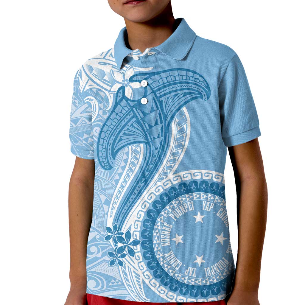 Micronesia FSM Kid Polo Shirt Shark and Manta Classic Style