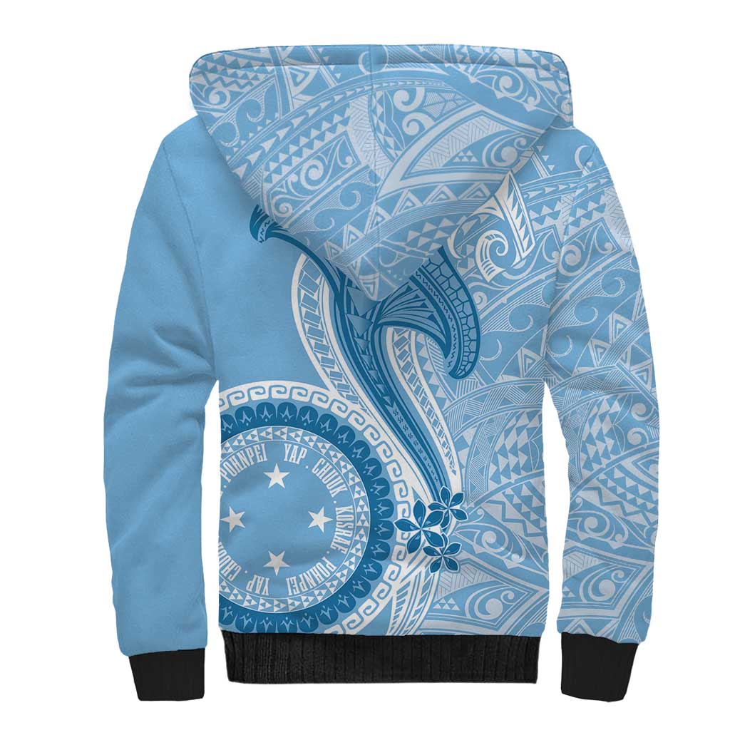 Micronesia FSM Sherpa Hoodie Shark and Manta Classic Style