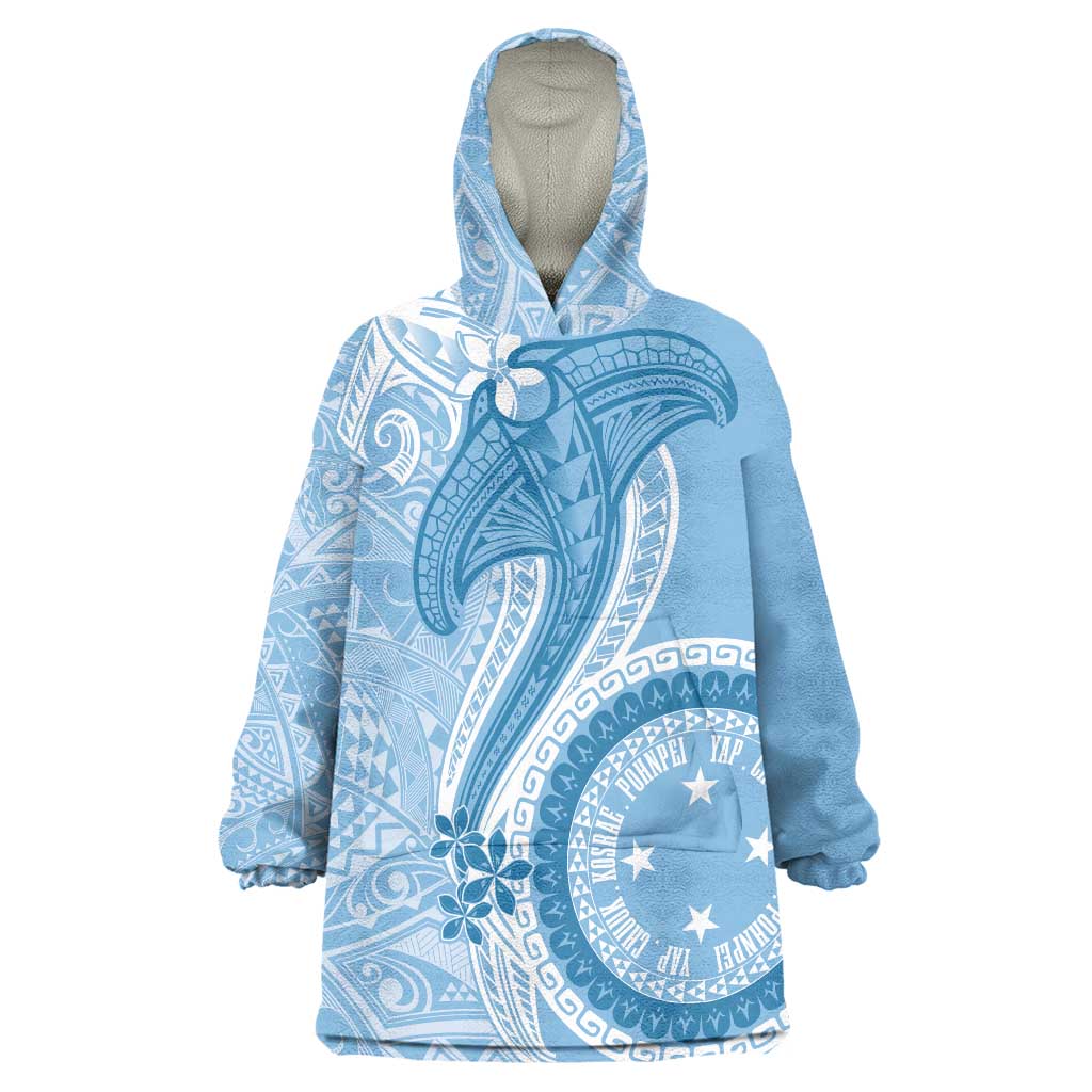 Micronesia FSM Wearable Blanket Hoodie Shark and Manta Classic Style