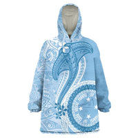 Micronesia FSM Wearable Blanket Hoodie Shark and Manta Classic Style