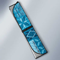 Pasifika Women's Day - Samoa Siapo Malu Tattoo Inspired Auto Sun Shade Turquoise