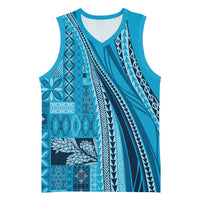 Pasifika Women's Day - Samoa Siapo Malu Tattoo Inspired Basketball Jersey Turquoise