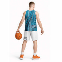 Pasifika Women's Day - Samoa Siapo Malu Tattoo Inspired Basketball Jersey Turquoise
