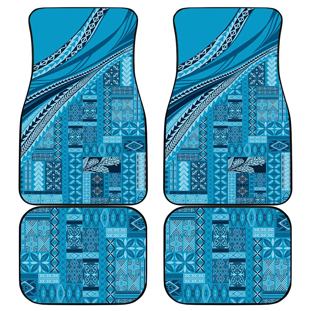 Pasifika Women's Day - Samoa Siapo Malu Tattoo Inspired Car Mats Turquoise