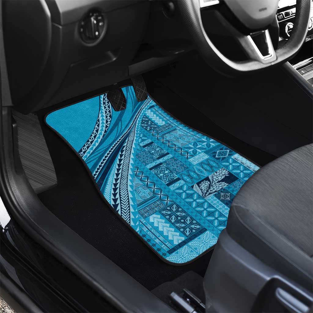 Pasifika Women's Day - Samoa Siapo Malu Tattoo Inspired Car Mats Turquoise