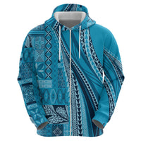 Pasifika Women's Day - Samoa Siapo Malu Tattoo Inspired Hoodie Turquoise