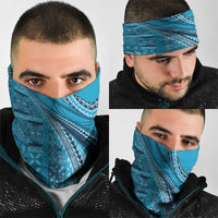 Pasifika Women's Day - Samoa Siapo Malu Tattoo Inspired Neck Gaiter Turquoise
