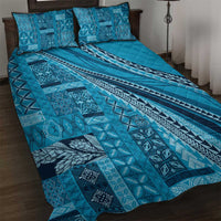 Pasifika Women's Day - Samoa Siapo Malu Tattoo Inspired Quilt Bed Set Turquoise