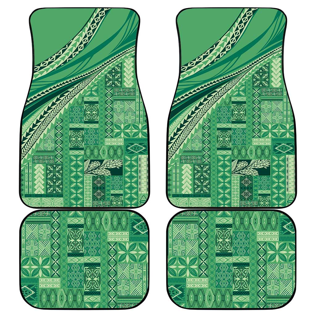 Pasifika Women's Day - Samoa Siapo Malu Tattoo Inspired Car Mats Jade