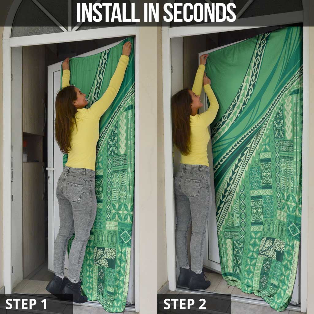 Pasifika Women's Day - Samoa Siapo Malu Tattoo Inspired Door Cover Jade