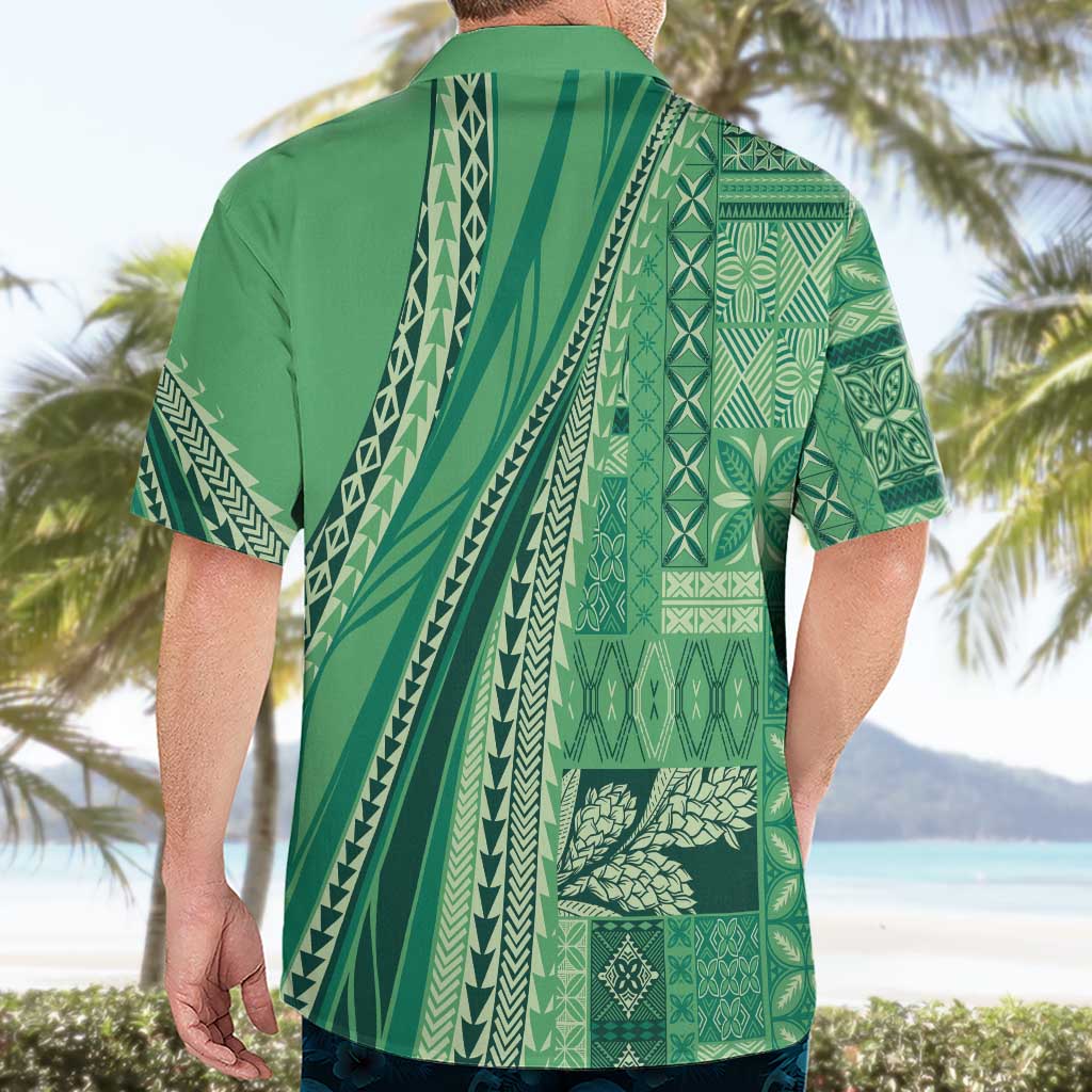Pasifika Women's Day - Samoa Siapo Malu Tattoo Inspired Hawaiian Shirt Jade