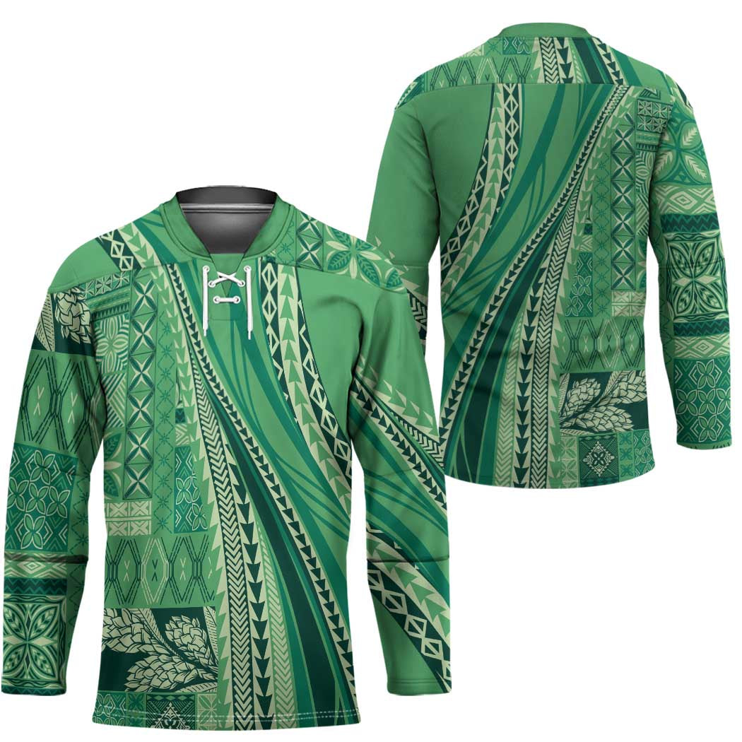 Pasifika Women's Day - Samoa Siapo Malu Tattoo Inspired Hockey Jersey Jade