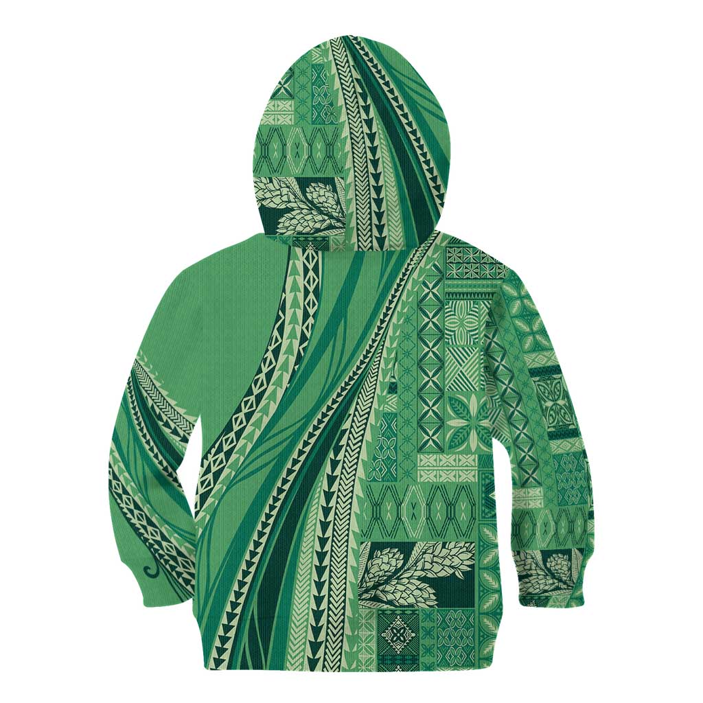 Pasifika Women's Day - Samoa Siapo Malu Tattoo Inspired Kid Hoodie Jade