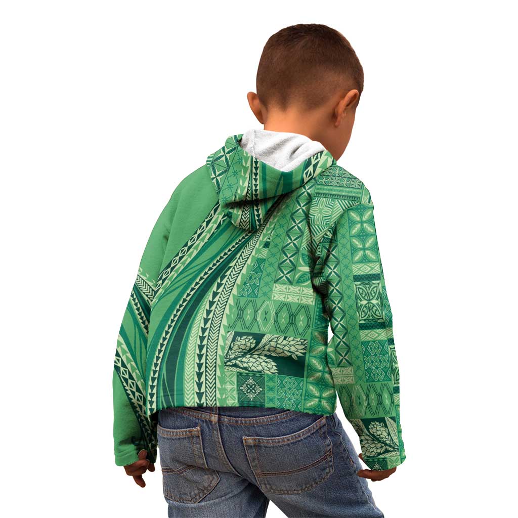 Pasifika Women's Day - Samoa Siapo Malu Tattoo Inspired Kid Hoodie Jade