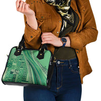 Pasifika Women's Day - Samoa Siapo Malu Tattoo Inspired Shoulder Handbag Jade