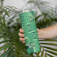 Pasifika Women's Day - Samoa Siapo Malu Tattoo Inspired Skinny Tumbler Jade