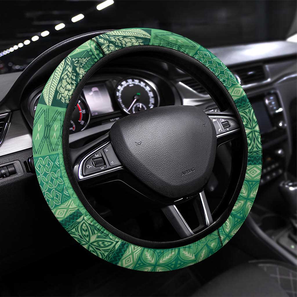 Pasifika Women's Day - Samoa Siapo Malu Tattoo Inspired Steering Wheel Cover Jade