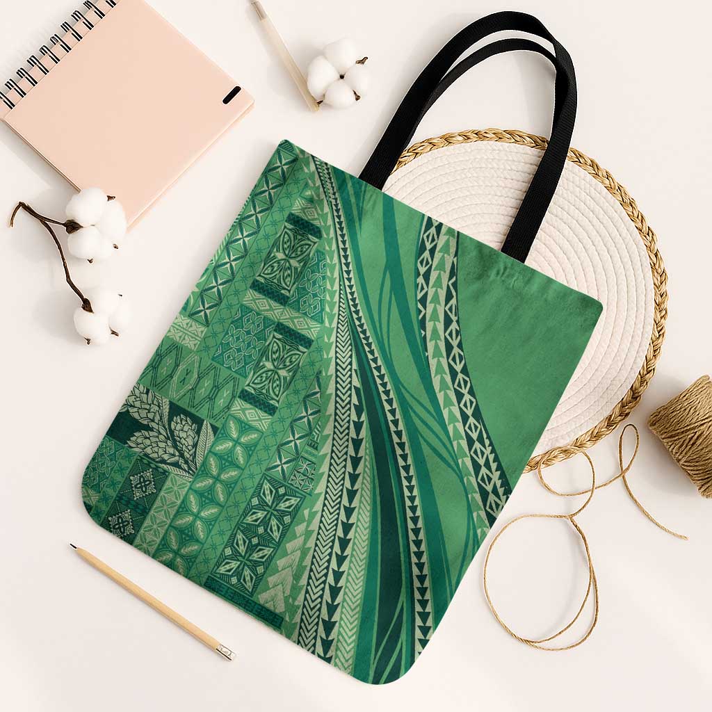 Pasifika Women's Day - Samoa Siapo Malu Tattoo Inspired Tote Bag Jade