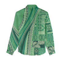 Pasifika Women's Day - Samoa Siapo Malu Tattoo Inspired Women Casual Shirt Jade