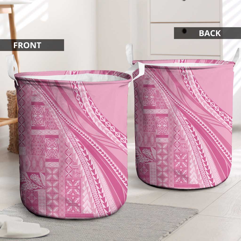 Pasifika Women's Day - Samoa Siapo Malu Tattoo Inspired Laundry Basket Pink