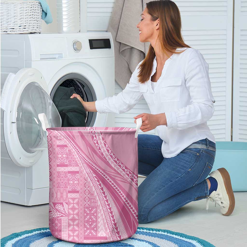 Pasifika Women's Day - Samoa Siapo Malu Tattoo Inspired Laundry Basket Pink