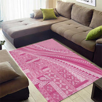 Pasifika Women's Day - Samoa Siapo Malu Tattoo Inspired Area Rug Pink