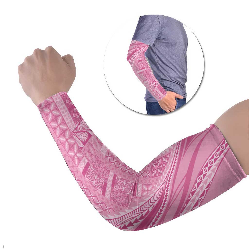 Pasifika Women's Day - Samoa Siapo Malu Tattoo Inspired Arm Sleeves Pink