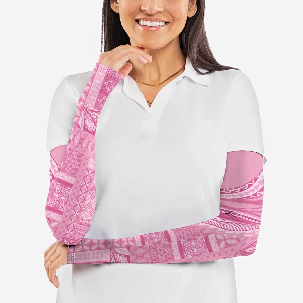 Pasifika Women's Day - Samoa Siapo Malu Tattoo Inspired Arm Sleeves Pink