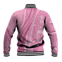 Pasifika Women's Day - Samoa Siapo Malu Tattoo Inspired Baseball Jacket Pink